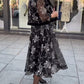 Black Chiffon Dress With Outerwear