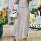 Comfortable Long Sleeve Cashmere Dress