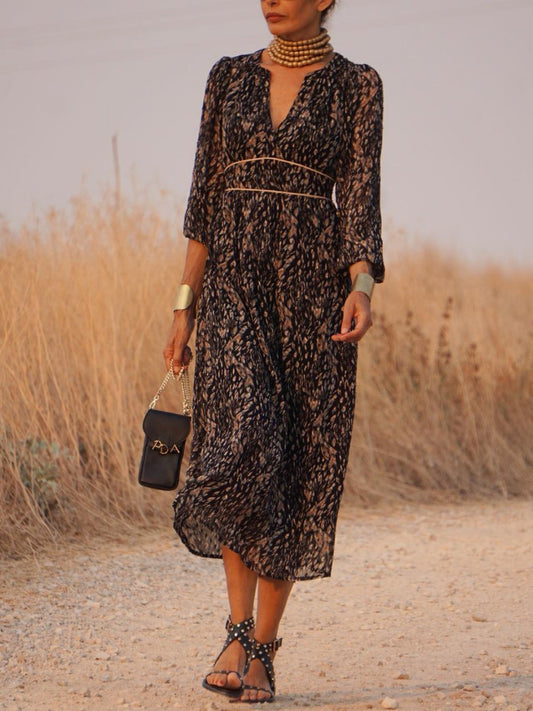 Elegant Long Sleeve Soft Dress