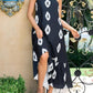 Printed Asymmetric Maxi Dress