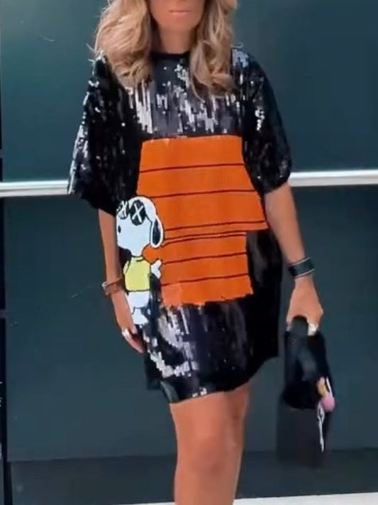 Sequin Snoopy Dress