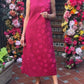 Cotton Poplin Fuchsia Maxi Dress