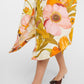 Sunflower Print Linen Shirt Dress