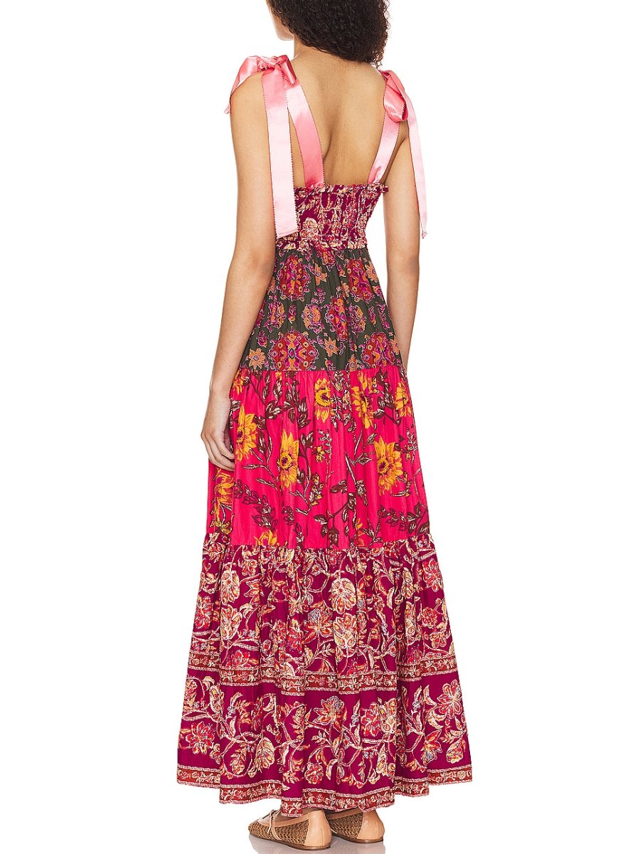 Boho Ribbon Maxi Dress