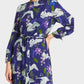 Elegant Silk Printed Swan Dress