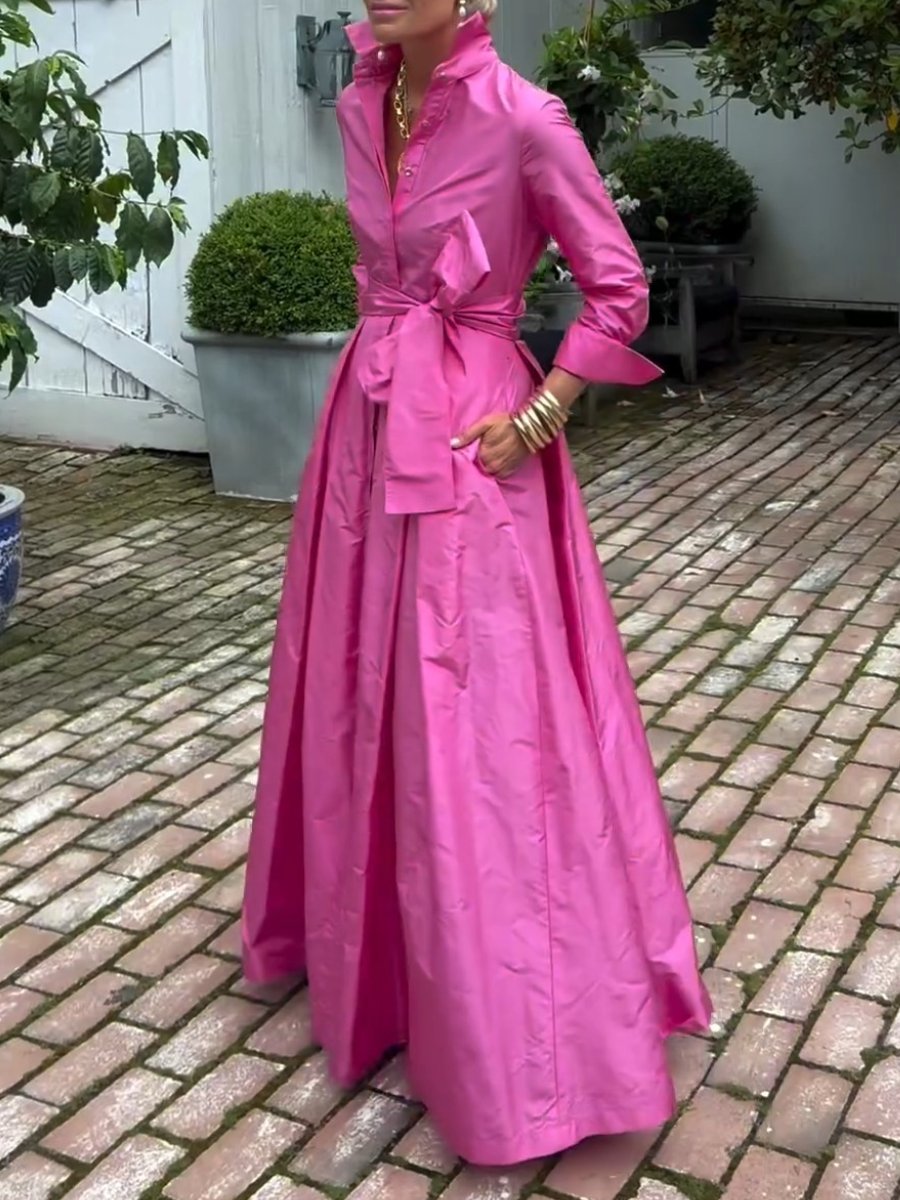 Pink Waist Elegant Dress