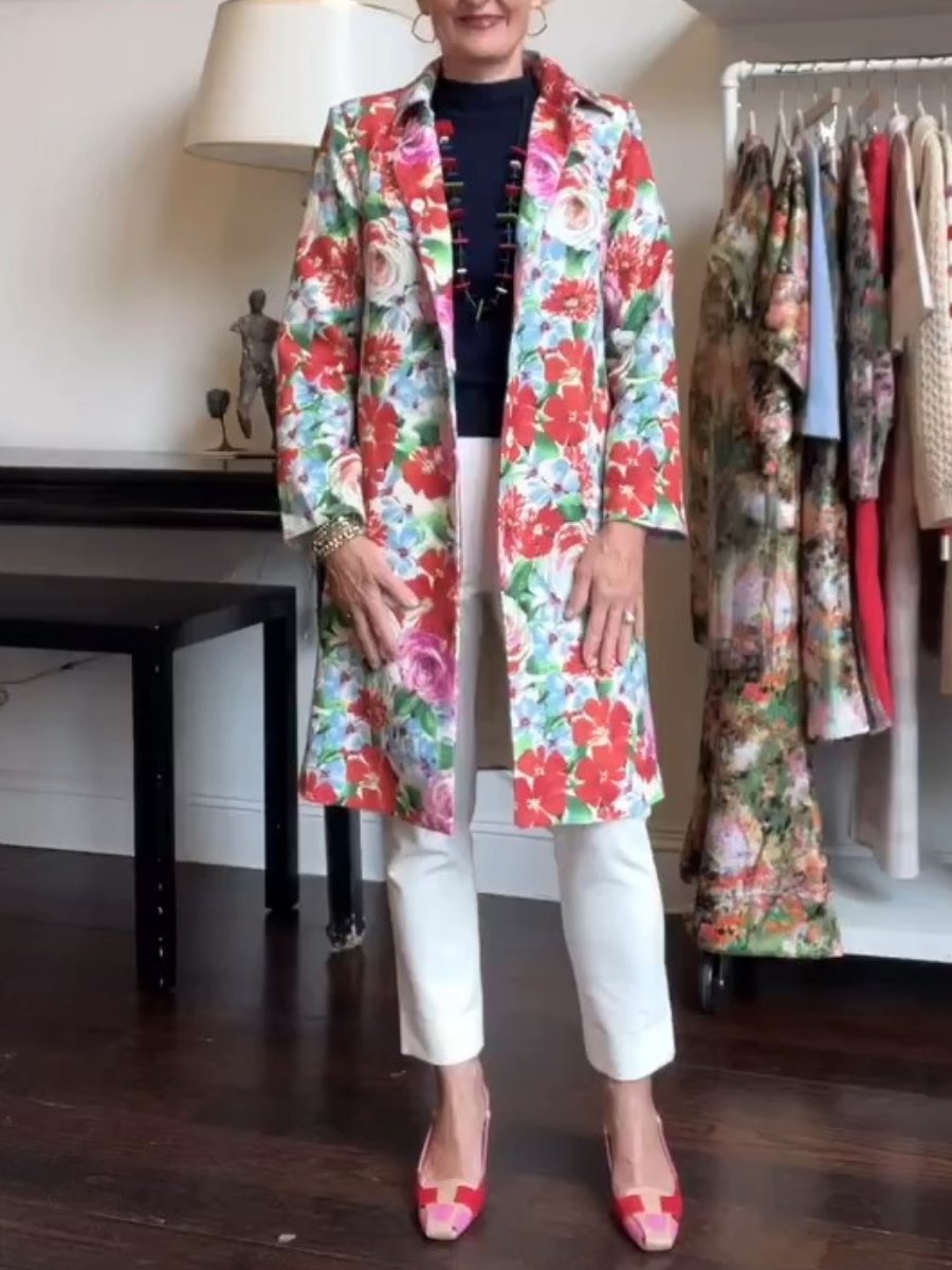 Multicolor Floral Lightweight Coat