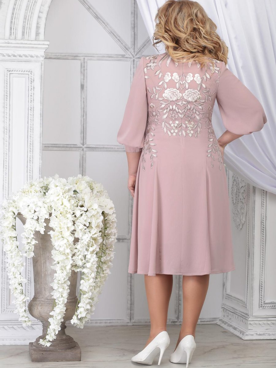 Elegant Chiffon Long Sleeve Dress