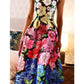 Elegant Colorful Sleeveless Midi Dress