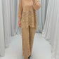 Elegant Lace Knitted Two-piece Suit