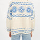 Classic Nordic Pattern Knit Cardigan