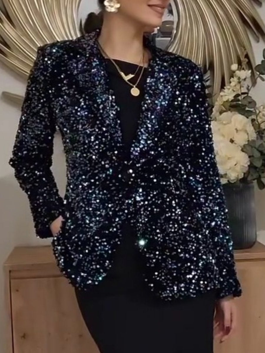 Gorgeous Sequined Blazer Jacket