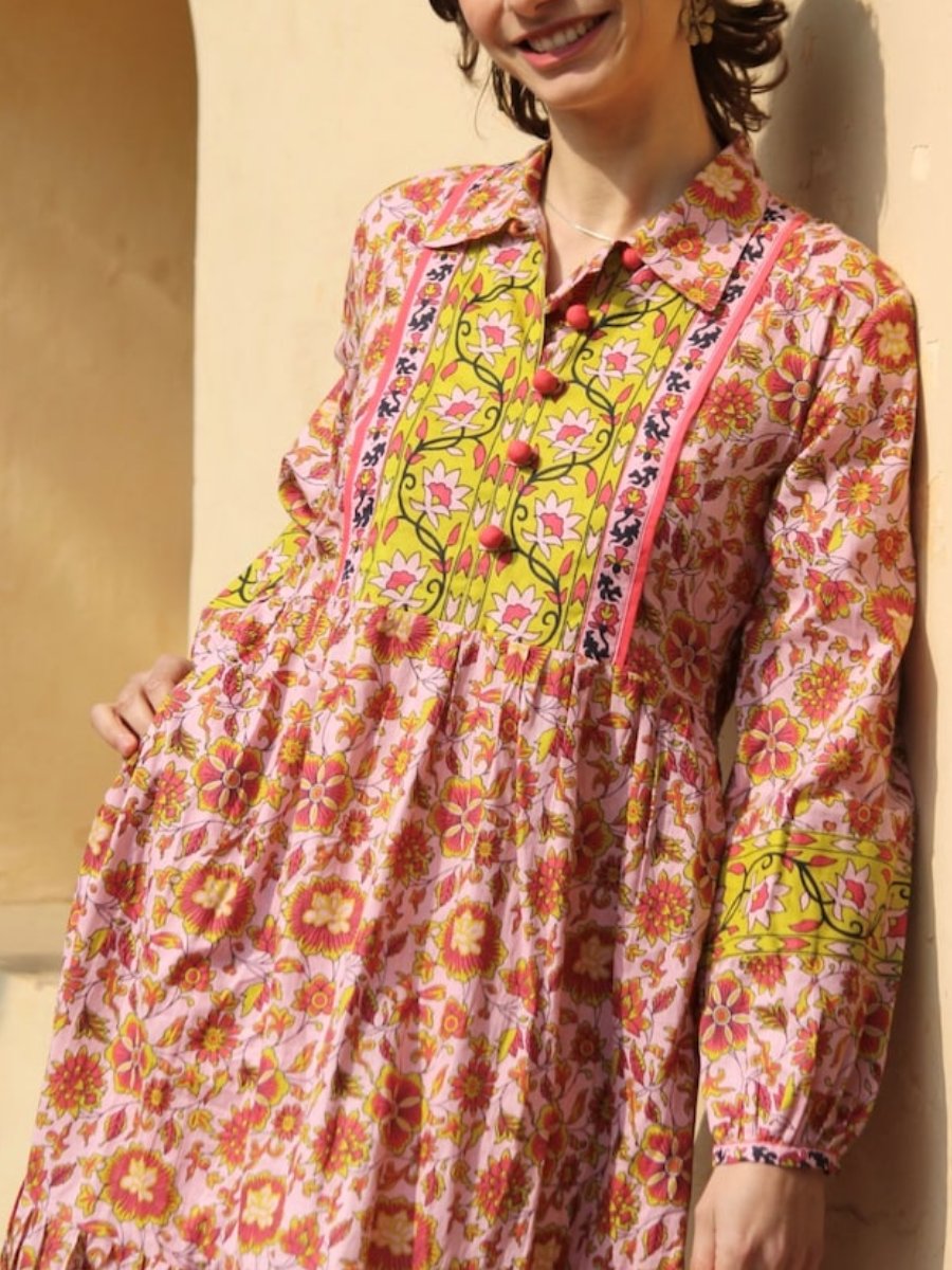 Hand Block Print Cotton Dress