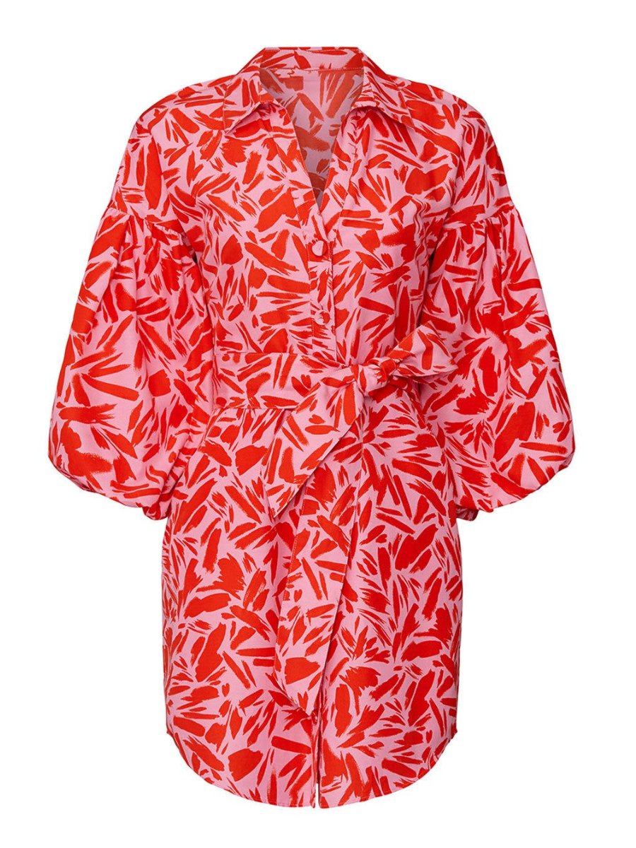 Poppy Print Shirt Dress