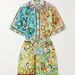 Dreamer Belted Printed Linen Dress