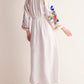 Breathable Linen Embroidered Dress