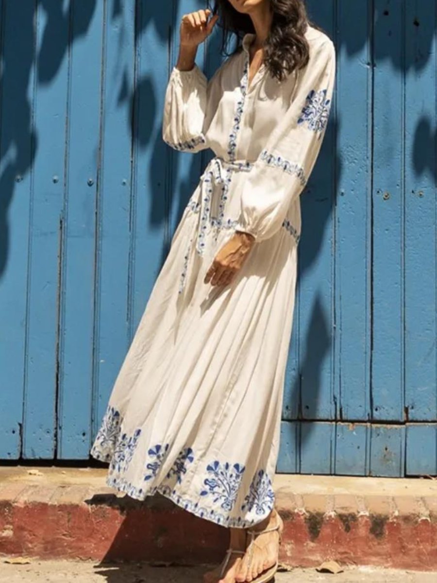 The Daily Embroidered Maxi Dress