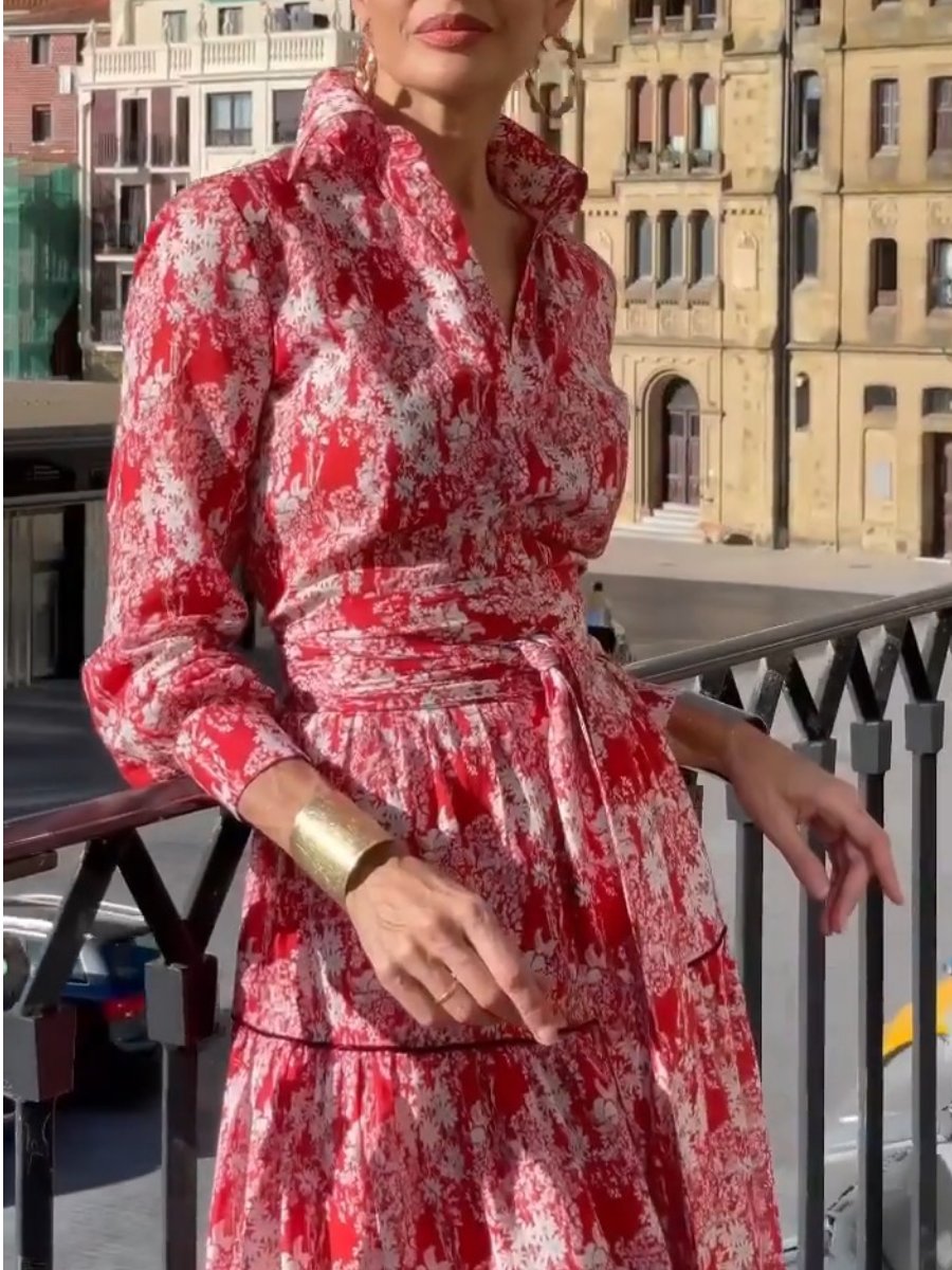 Red Gorgeous Flowing Dress