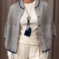 Drawstring Knitted Jacket