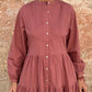 Cotton Long Sleeve Shirt Dress