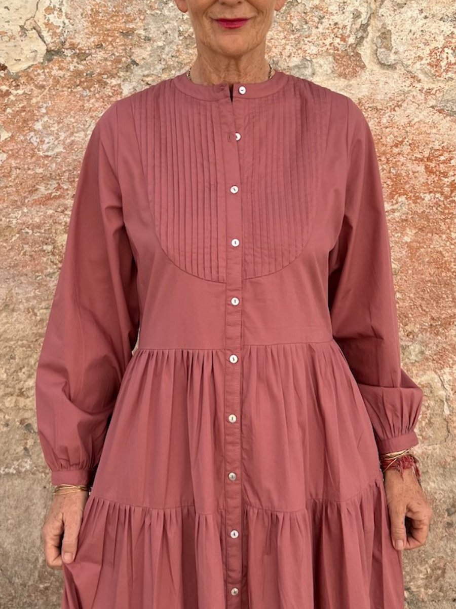 Cotton Long Sleeve Shirt Dress