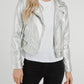 Metallic Leather Jacket