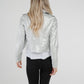 Metallic Leather Jacket