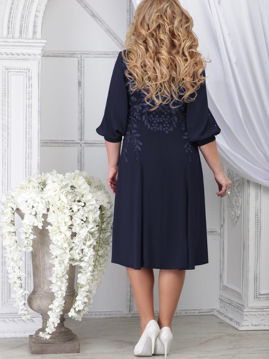 Elegant Chiffon Long Sleeve Dress