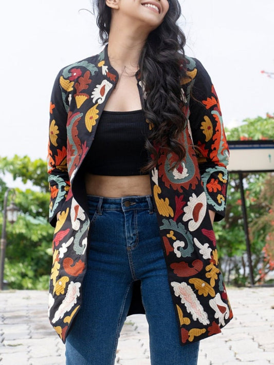 Embroidered & Ethnic Full Sleeves Cotton Jacket