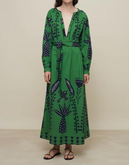 The Green Printed Summer Dress