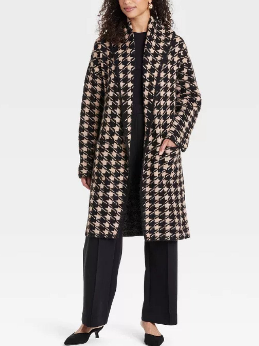 Women's Jacquard Knitted Coat