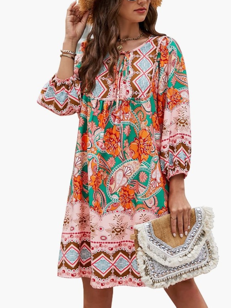 Summer V Neck Floral Dress