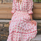 Pink Star Long Sleeve Dress