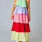 Colourful Tiered Maxi Dress