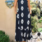 Printed Asymmetric Maxi Dress