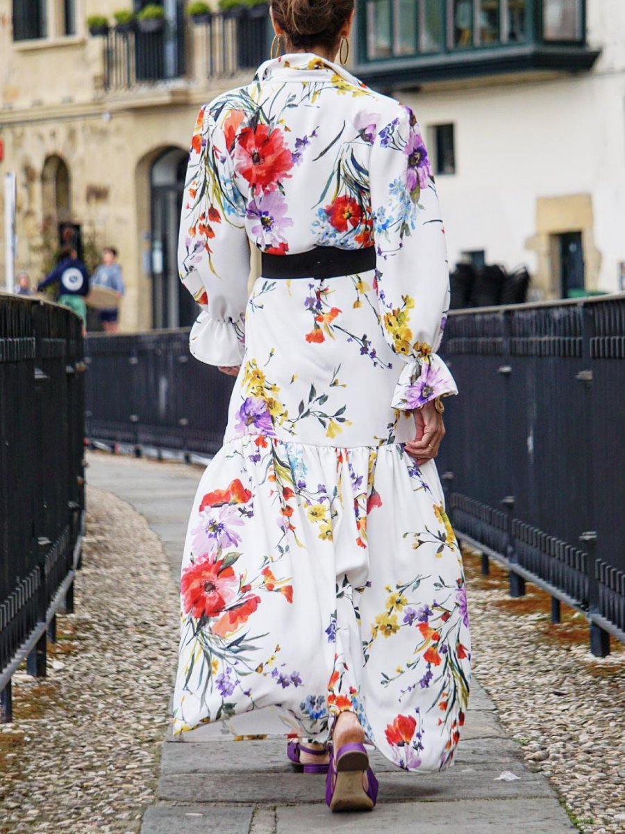 Gorgeous Floral Long Sleeve Dress