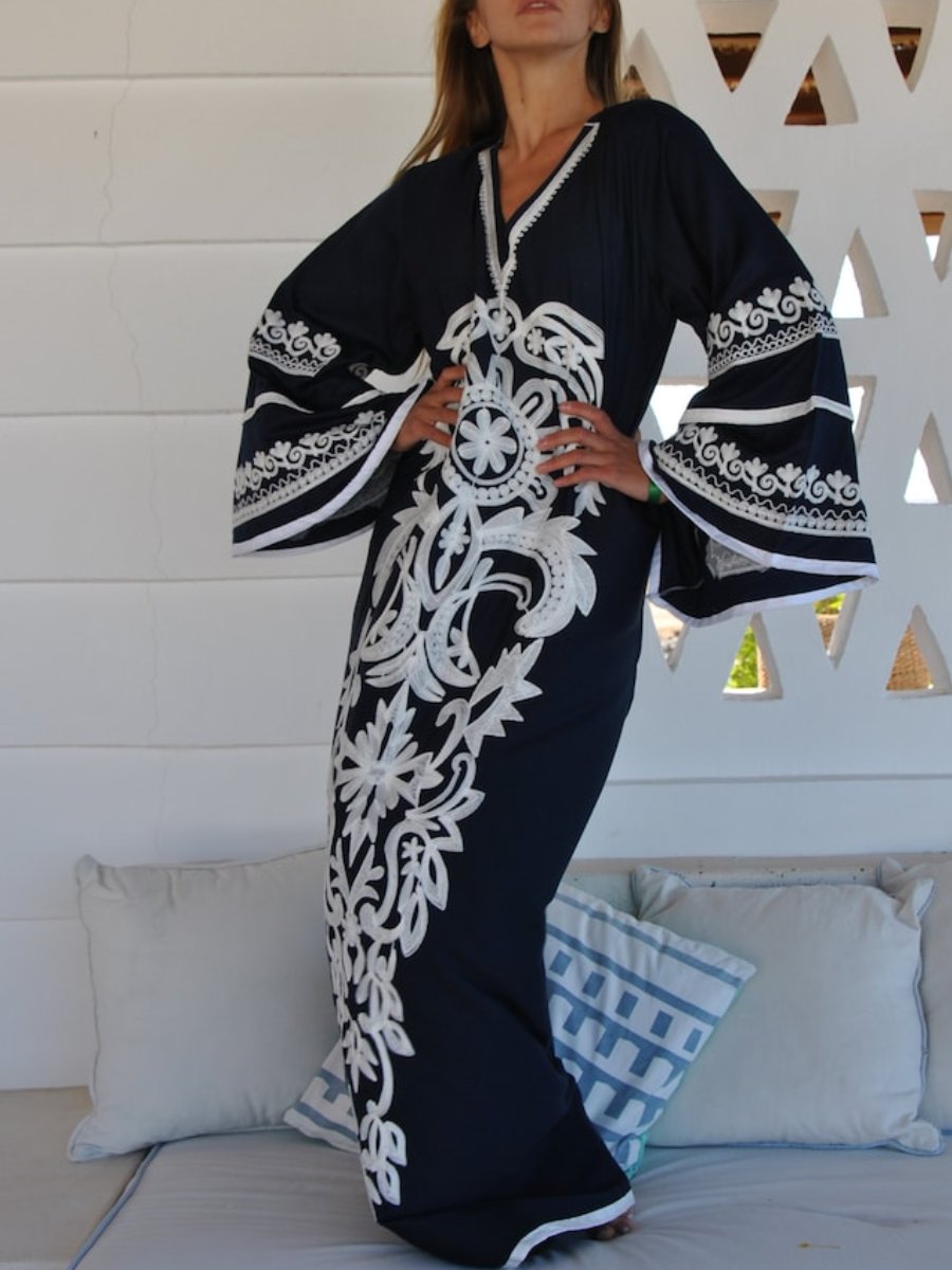 Stunning Embroidered Caftan Dress