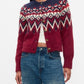 Brushed Fair Isle Cropped Cardigan