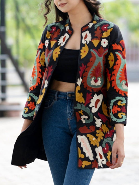 Embroidered & Ethnic Full Sleeves Cotton Jacket