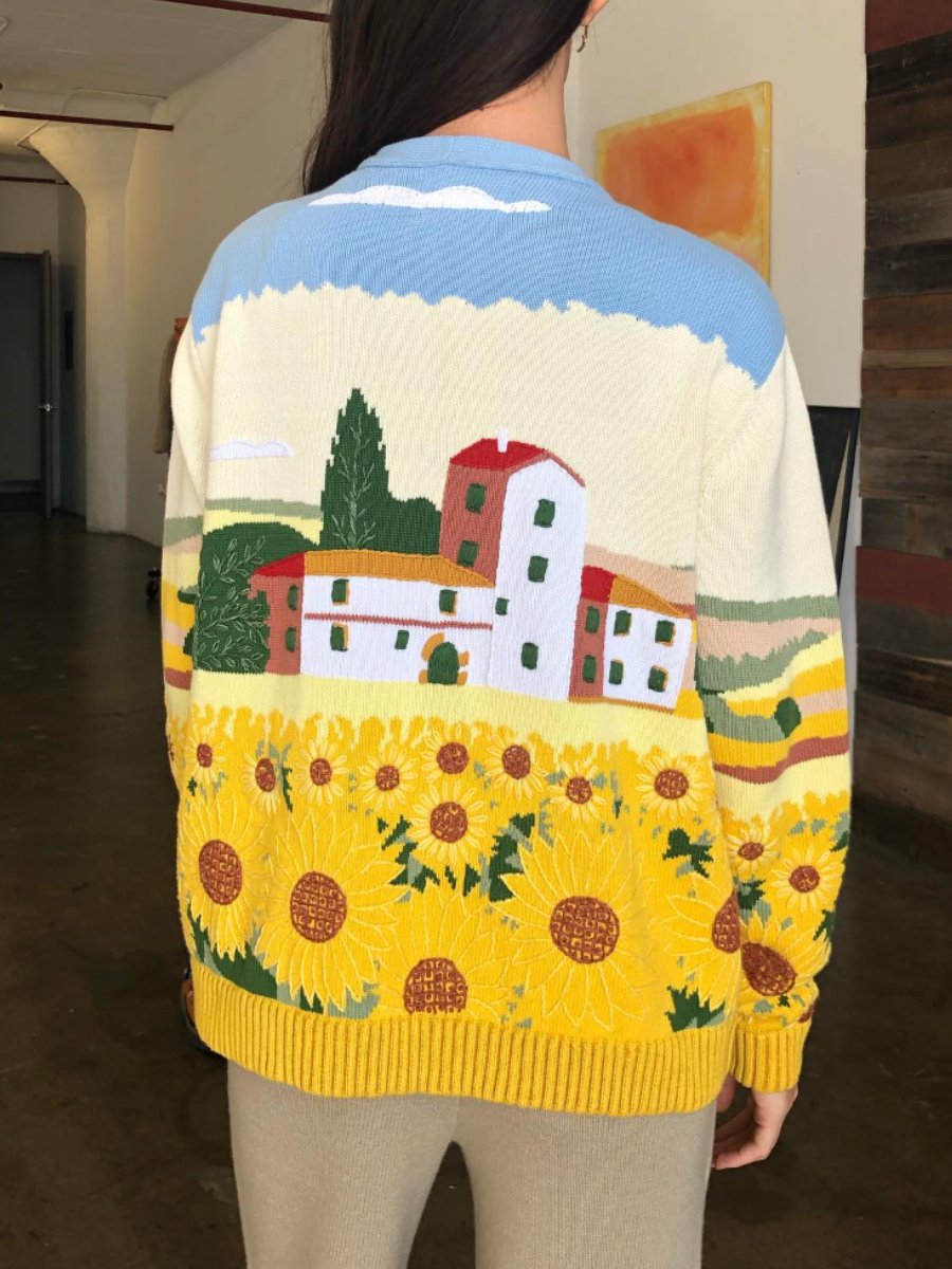 Colorful  Sunflower Cardigan