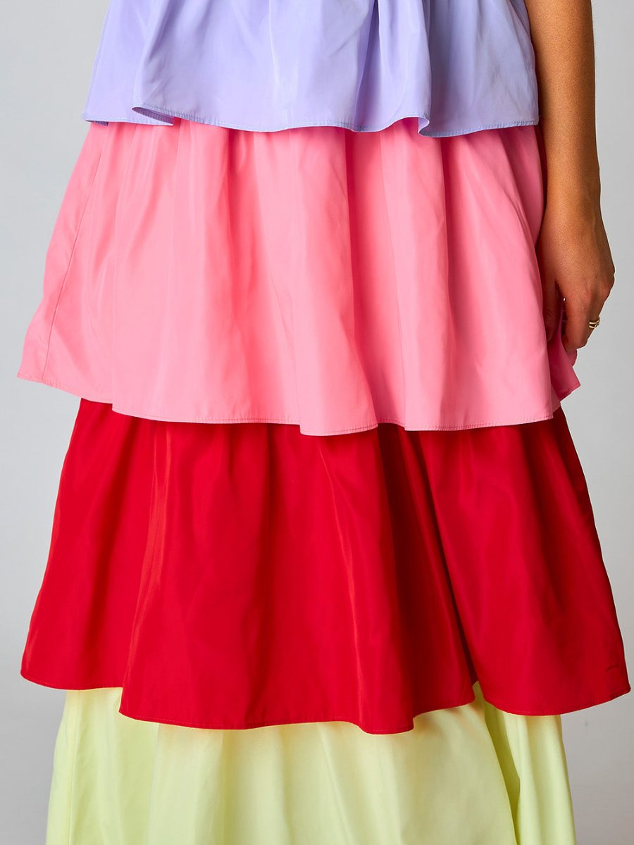 Colourful Tiered Maxi Dress