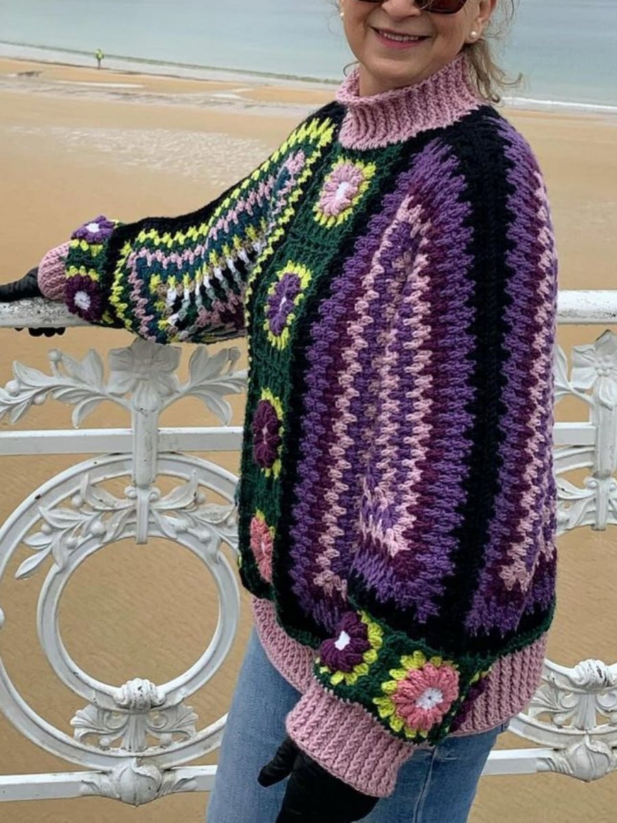 Chunky Colorful Pullover Sweater