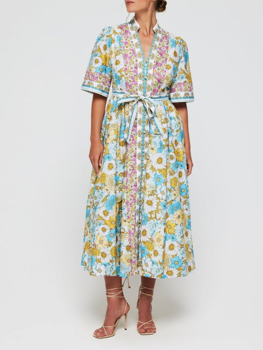 Floral Elegant Shirt Dress