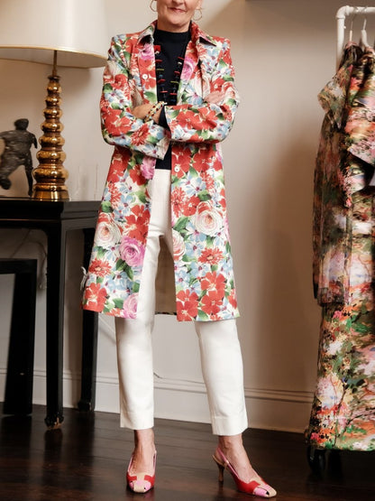 Multicolor Floral Lightweight Coat