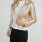 Metallic Leather Jacket