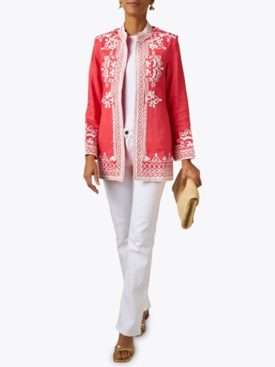 Embroidered Linen Jacket