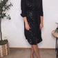 (⏰Hot Sale Promotion $10 OFF) Black Sequin Long Sleeve Dress