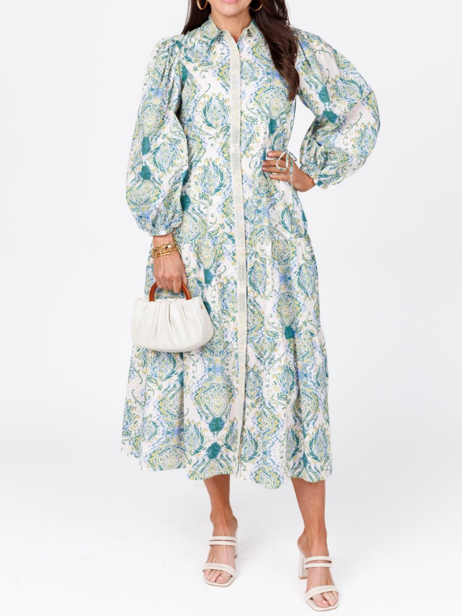 Gorgeous Printed Shirt Dress