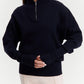 Knitted Zipper Pullover Sweater