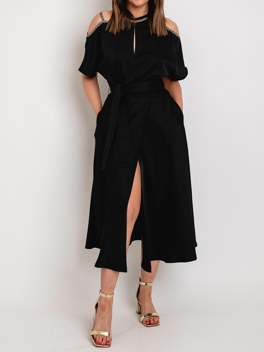 Stylish Off-the-shoulder Midi Dress